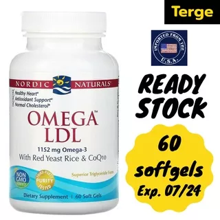 Nordic Naturals Omega LDL with Red Yeast Rice and CoQ10 60 Softgels