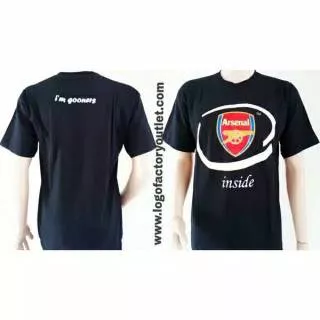 baju sport cotton tshirt kaos lengan hitam pendek katun combed sablon komunitas arsenal distro bola