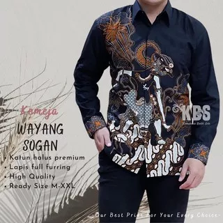 Batik Murah Motif Wayang ORI KAHYANG Solo Lengan Panjang Full Furing Katun Sragenan