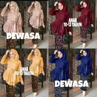 COD ? SET KINANTI BATIK 2IN1 READY 5 UKURAN  / SETELAN BRUKAT WANITA MUSLIM / PAKAIAN WANITA / SET KEBAYA BRUKAT