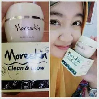 MORESKIN CLEAN & GLOW NASA HERBAL CREAM WAJAH ORIGIONAL.