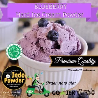 Blueberry HARD ICE CREAM Powder 1Kg - Bubuk Ice Cream Blueberry 1Kg