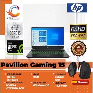Laptop HP Pavilion Gaming 15 | Intel i5 10300 RAM8GB 256ssd GTX1650 4GB W10 15.6FHD |