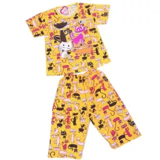 Grosir dan ecer baju anak funny cat fashion anak baju tidur anak size M umur 6-7tahun