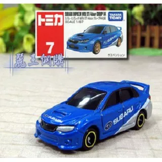 Tomica No 7 Subaru Impreza Miniatur Mobil Replika Diecast Takara Tomy Reguler Hijau