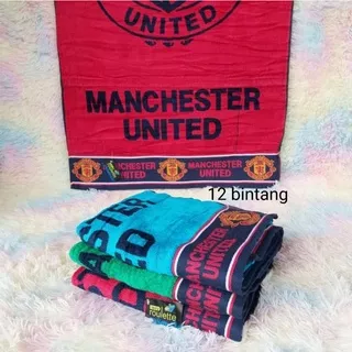 handuk mandi motif bola manchester united