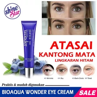 Bioaqua Wonder Eye Cream - Cream Untuk Mengatasi Keriput Di Kelopak Mata Anti-Aging Wrinkle Dark Circle Moisturizing Eye Cream - Penghilang Mata Panda dan Kantung Mata Permanen - 20g