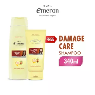 [Buy 1 Get 1] Shampoo Emeron Damage Care Botol 340ml - Free Emeron Cond Damage Care Botol 170ml