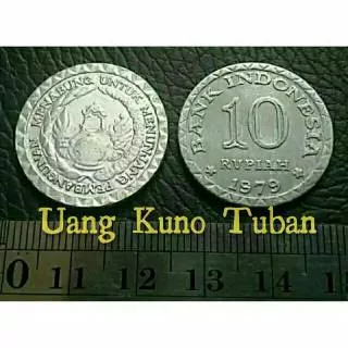 Koin 10 Rupiah Tabanas Tahun 1979 (bekas di bersihkan)