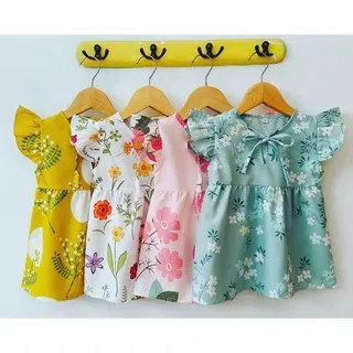 Dress Bayi/Baby Dress Katun Giselle Size 0-18 Bulan