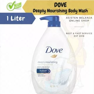 DOVE Deeply Nourishing Body Wash Botol Pump 1 Liter Sabun Dove Cair 1000ml 1000 ml