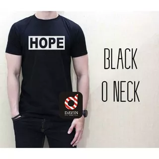 Kaos Distro Kata HOPE Kaos Cowok / Cewek ( Varian 4 Warna ) ( M, L, XL )