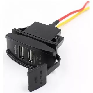 USB Charger Motor 2 Port DC 12-24V - CJ-L040 Hitam