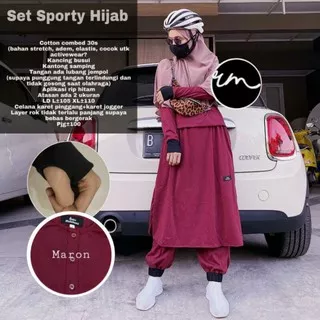 set sporty hijab
