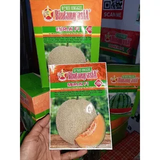 Benih melon Merlin F1 20gr / Benih melon daging merah / benih rock melon / benih melon rock