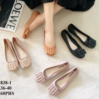 SEPATU FLAT SHOES BALANCE 838 1 SEPATU SLIP ON KARET TEPLEK WANITA JELLY CASUAL