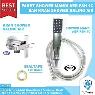 Shower Mandi AER PAKET - Kran Shower Engkol dan Shower Mandi AER FSH 1 C shower minimalis