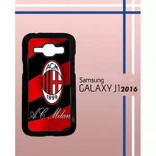 AC Milan Flag Casing Custom Cover Hardcase Hp Samsung Galaxy J1 2016 Case Q4WZ