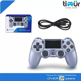 Stick Stik PS4 Original Pabrik OP Free Charger Warna Titanium Blue