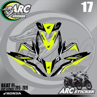 Decal Stiker Fullbody Motor Honda Beat Street / Fi Esp / Fi New 2016 2017 2018 2019 ARA19 Racing Road Race Minimalis