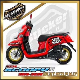 SCOOPY STICKER STRIPING SCOOPY 2017,2018, 2019 - STIKER MOTOR SCOOPY FI NEW 2017, 2018, 2019 LIST VARIASI HOLOGRAM AR 017