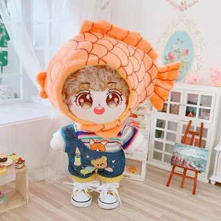 Doll clothes Snapper Roasted Hat 20cm Thick Fish Roasted Hat Toy Clothes Star Cotton Doll Dress Up Wear