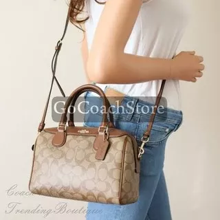 Tas Coach Slingbag Bennet Tote Crossbody In Signature Brown Original Tas Selempang Bahu Slingbag Sling Bag Shoulderbag Shoulder Bag Coach Wanita Original