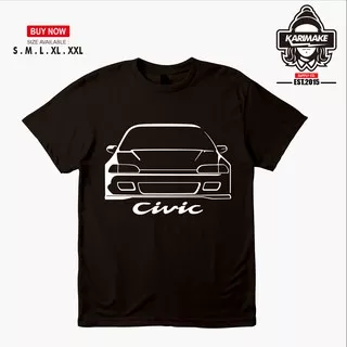 Kaos Baju Mobil Honda Civic EG Estilo Kaos Otomotif - Karimake