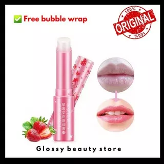 BIOAQUA SOFT COLOR LIP BALM MOSTURIZING STRAWBERRY - { glossybeautystore }