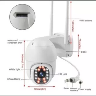 IP CCTV WIFI SPEED DOME PTZ 360 OUTDOOR FULL HD 1080P CCTV APP YOOSEE / MALAM BISA BERWARNA