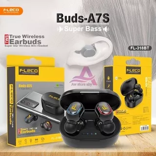 [F-318] Headset Bluetooth Super Bass Earbuds Earphone Wireless TWS [A-7S FLECO]