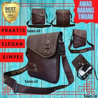 Tas Selempang Pria Tas Cangklong Import Tas HP Tas Slempang Kulit PU Pria Polo Star