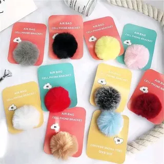 Popsocket bulu pompom 3D lucu / popsocket HP