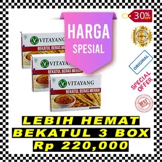 Vitayang Bekatul Beras Merah kolesterol trigliserida dalam darah bahan herbal alami KK Indonesia