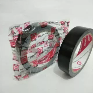 Lakban Hitam 1 Inchi / Cloth Tape Daimaru Hitam  24mm