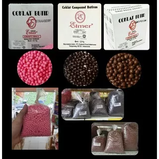 COKLAT CRISPY BALL ELMER 1KG (REPACK) - Coklat, Cappucino, Stawberry