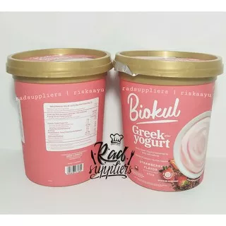 Biokul GREEK YOGURT Strawberry 473ml, Strawberry Greek Yogurt Kualitas Premium, BEST SELLER..!