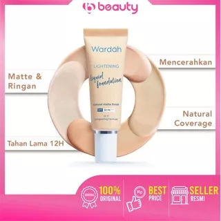 Wardah Lightening Liquid Foundation 7Gr /Wardah foundation lightening