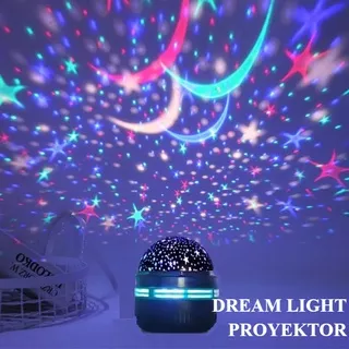 Lampu hias lampu kamar  Dekorasi LED Proyektor Bulan Bintang/ Lampu DISCO/ lampu tidur bintang / Lampu Tidur Anak / lampu kamar anak anak