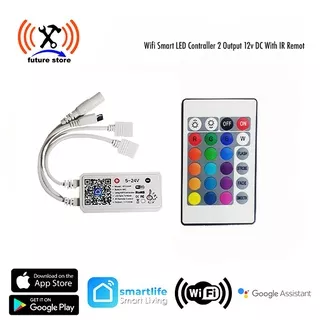 Smart WiFi RF Controller for RGB Led Strip Light with 22 Keys Remote  - Dukungan untuk kontrol Wi-Fi