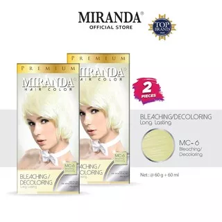 Miranda Hair Color Premium (Cat Rambut Permanen) MC6 Bleaching 60ml (Paket 2 Pcs)