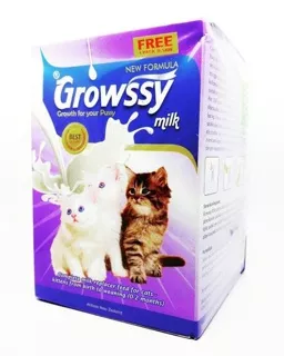 Susu Kucing Growssy Cat Milk 1 Box - Susu Anak Kucing Susu Newborn Cat