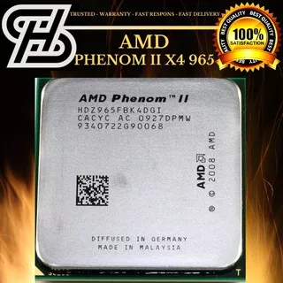 AMD Phenom II X4 965 Black Edition 3.4Ghz Socket AM2+ AM3 TDP 125W. processor komputer dekstop/pc