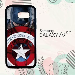 Casing Samsung A5 2017 Custom Hardcase HP Captain America Superhero O0289