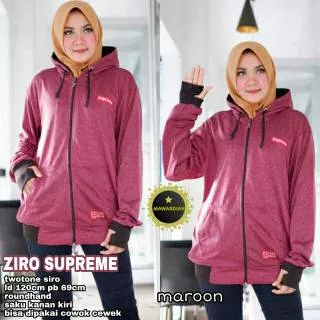 Jaket twotone/Jaket supreme roundhand/Zipper hoodie siro/Jaket unisex