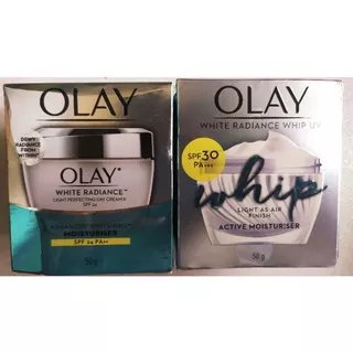 Olay White Radiance Whip UV Moisturiser SPF 30 & Day Cream SPF 24 50 gr