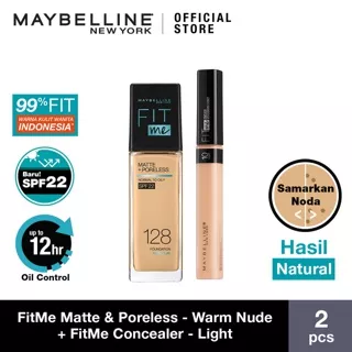 Maybelline Fit Me! Matte + Poreless Liquid Foundation Warm Nude 128 & Concealer Light 10