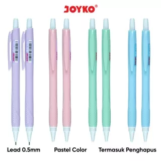 MECHANICAL PENCIL LEAD PENSIL MEKANIK JOYKO MP-52 0.5 mm PENGHAPUS PILOT WARNA WARNI PASTEL MURAH GROSIR ORI MP52 MP 52