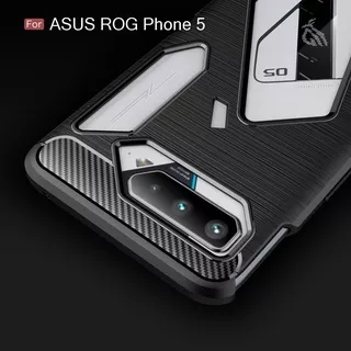 Asus ROG 5 ROG Phone 5 Pro 5 Ultimate Soft Carbon Fiber Shockproof Slim Back Protective Case Cover