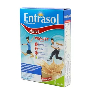 ENTRASOL Active Pro Fit 160gr Susu Bubuk Low Fat High Calcium MokaCino